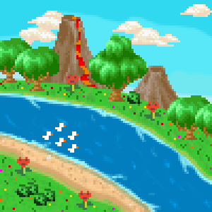 A frame of my jungle-themed pixelart animation